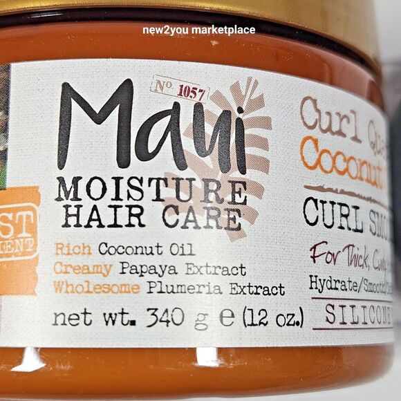 lot of 3 Maui Moisture Curl Quench + Coconut Oil Hydrating Curl Smoothie 12 Oz - Picture 3 of 7